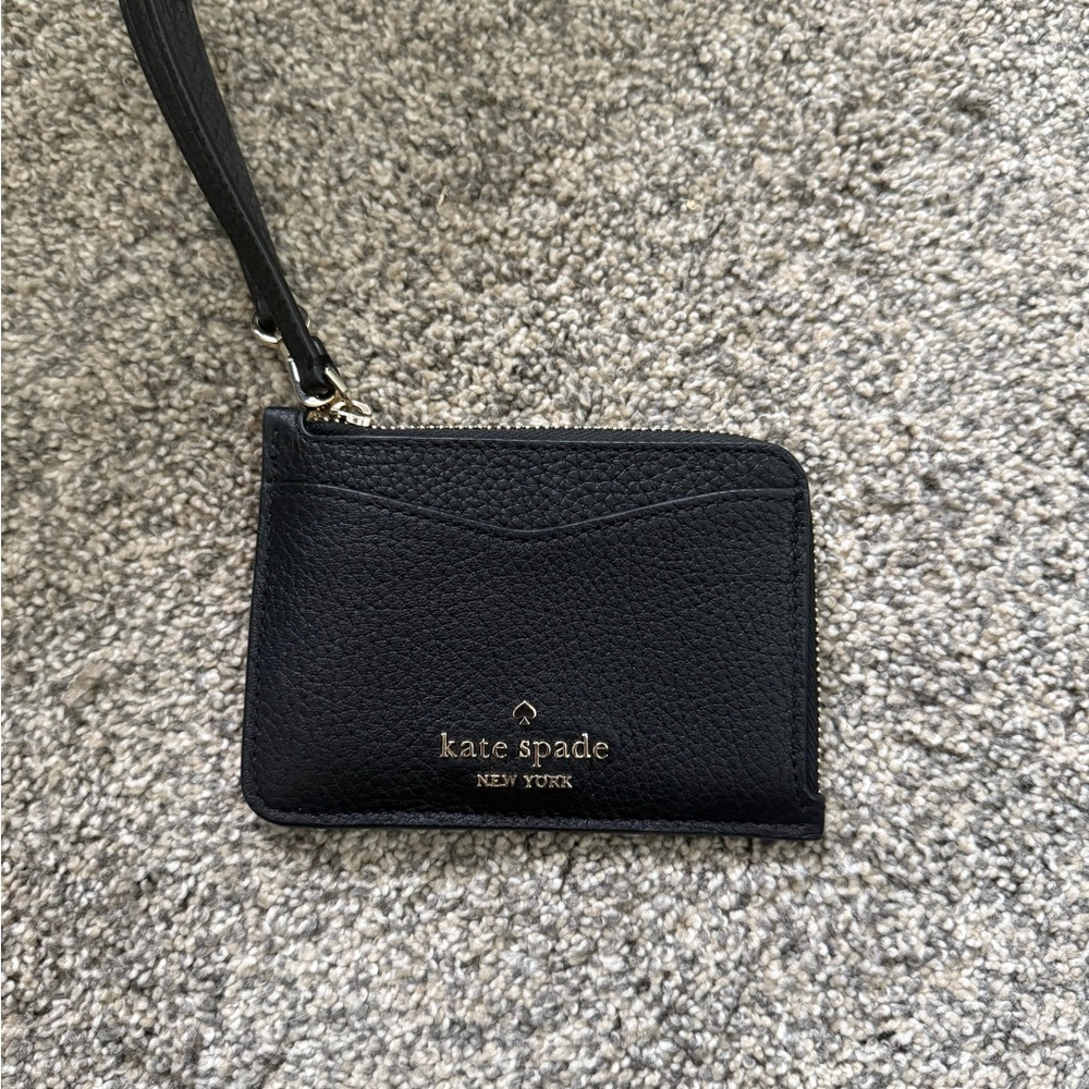 Kate Spade Black Leather Wristlet